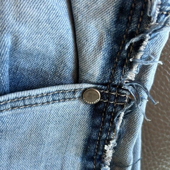 Liverpool Jeans vintage Summer weight Stretch Dark Frayed Side seam Grommets 6 - Picture 6 of 10